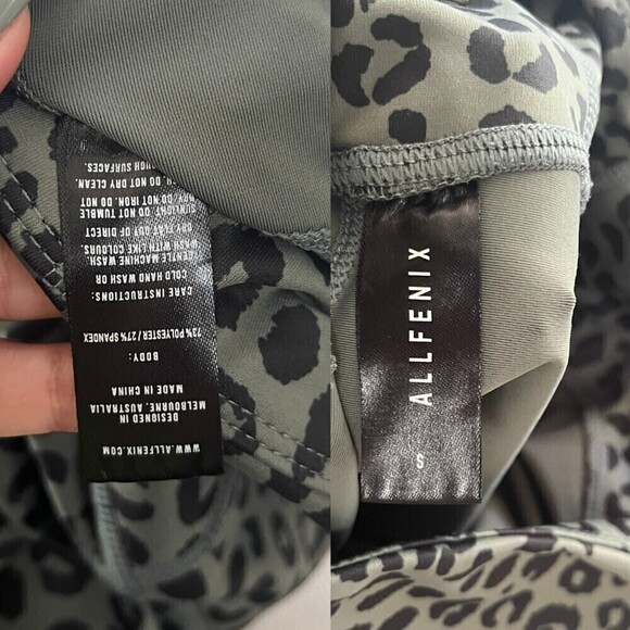 All Fenix Charcoal Cheetah Size S High Rise Jagger Athletic Workout 7/8 Leggings - Picture 15 of 15